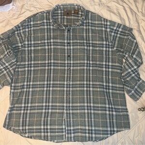 St. John's Bay Plaid Flannel Cabincore Men's XXLT Gorp Outdoor Cotton Gorp